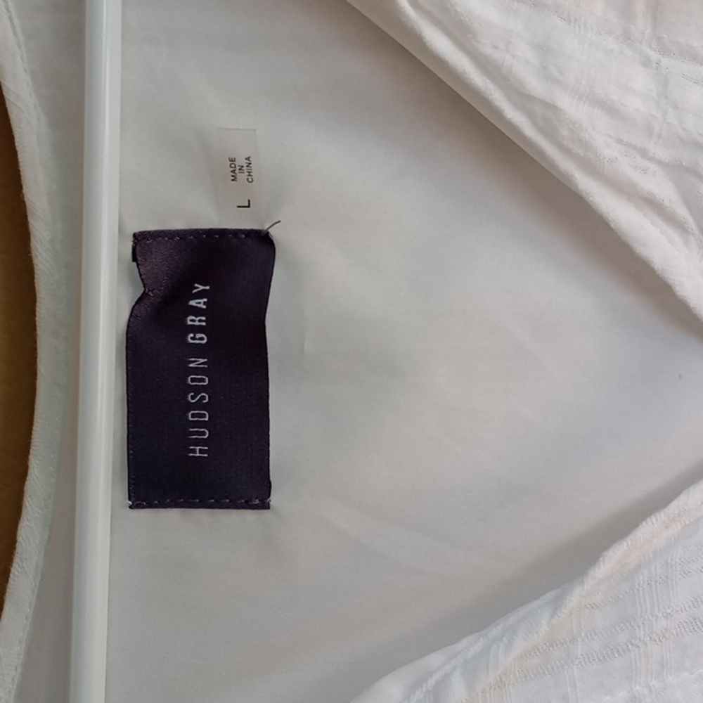 Hudson Gray Women's White Boho Sleeveless Mini Dress size L - Picture 4 of 10